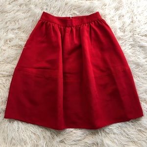 Express Red A-Line Skirt